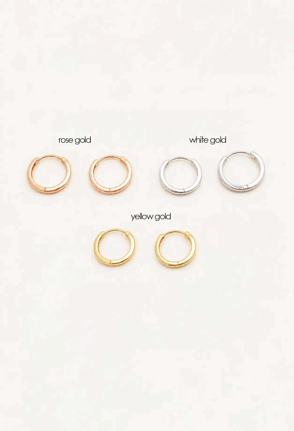 18K Gold Minimal Huggie Hoop Earrings
