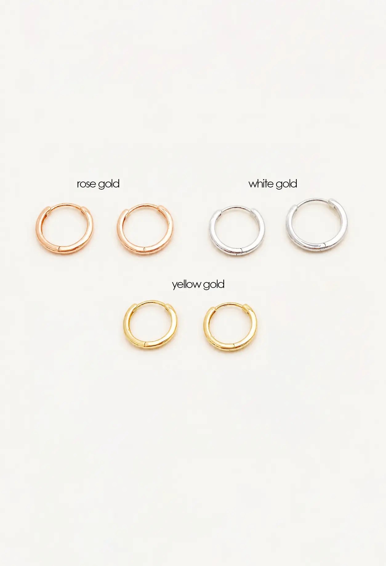 18K Gold Minimal Huggie Hoop Earrings