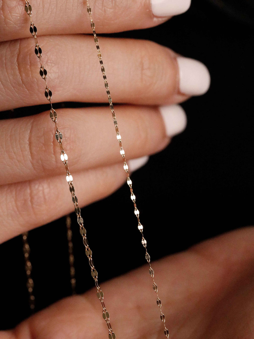 Gold chain necklace 1.72 mm and 1.08 mm