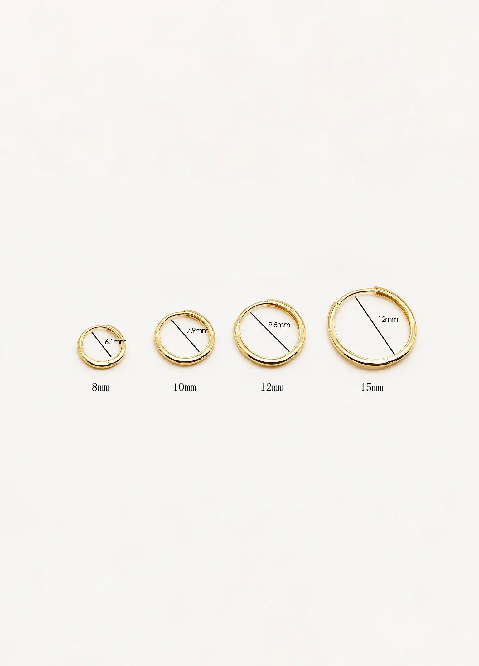 18K Gold Minimal Huggie Hoop Earrings