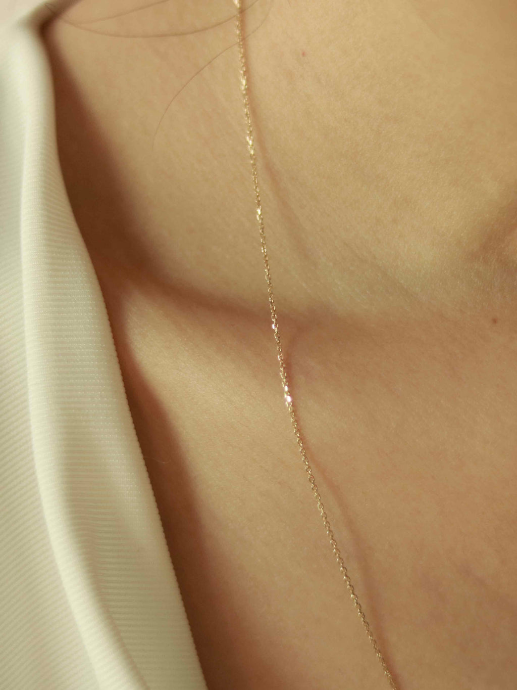 Dainty Cable Chain Necklace in Solid Gold