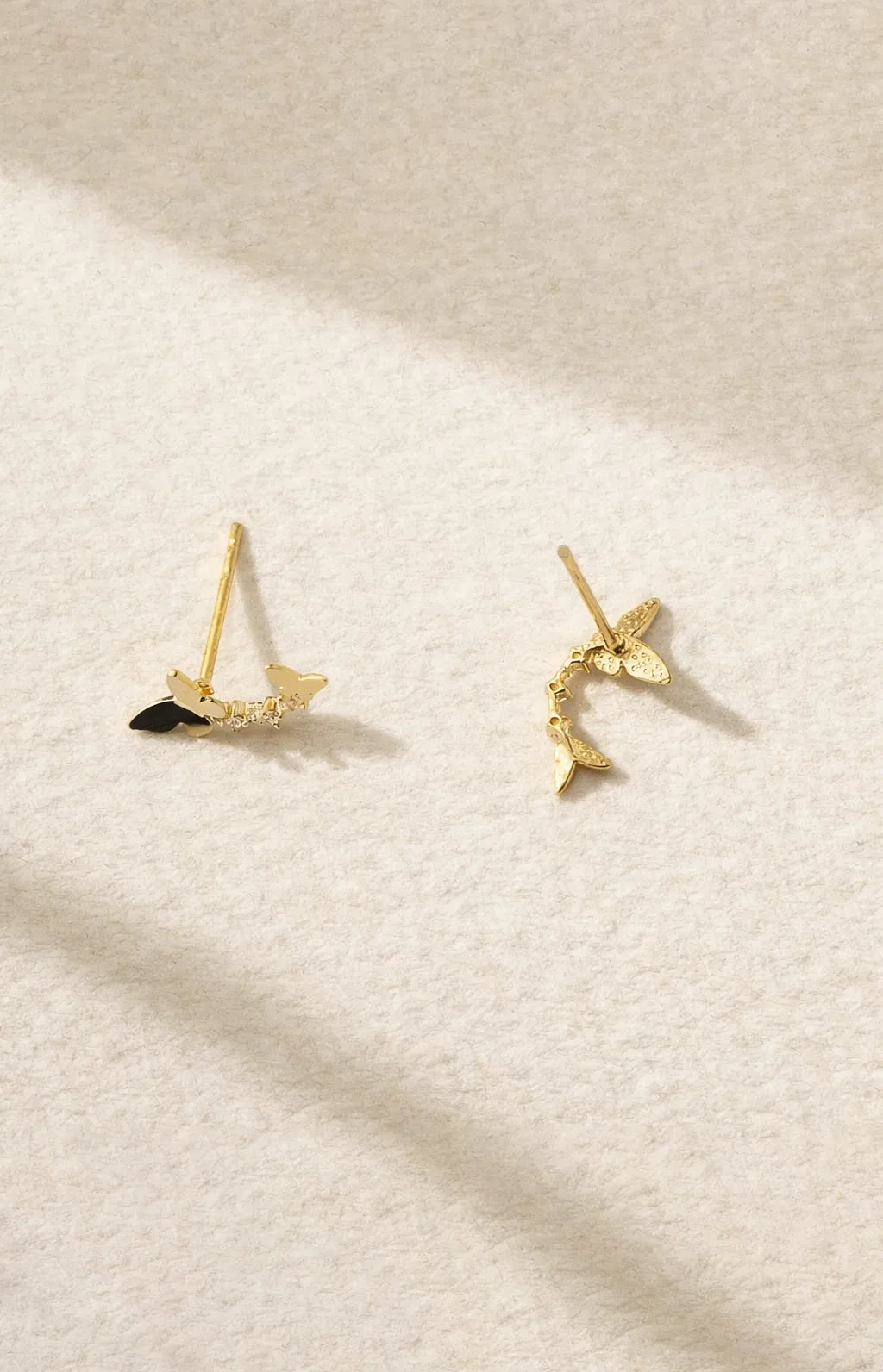 Butterfly Earrings in Solid Gold