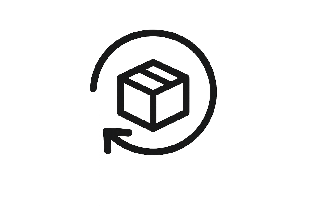 easy returns icon black 