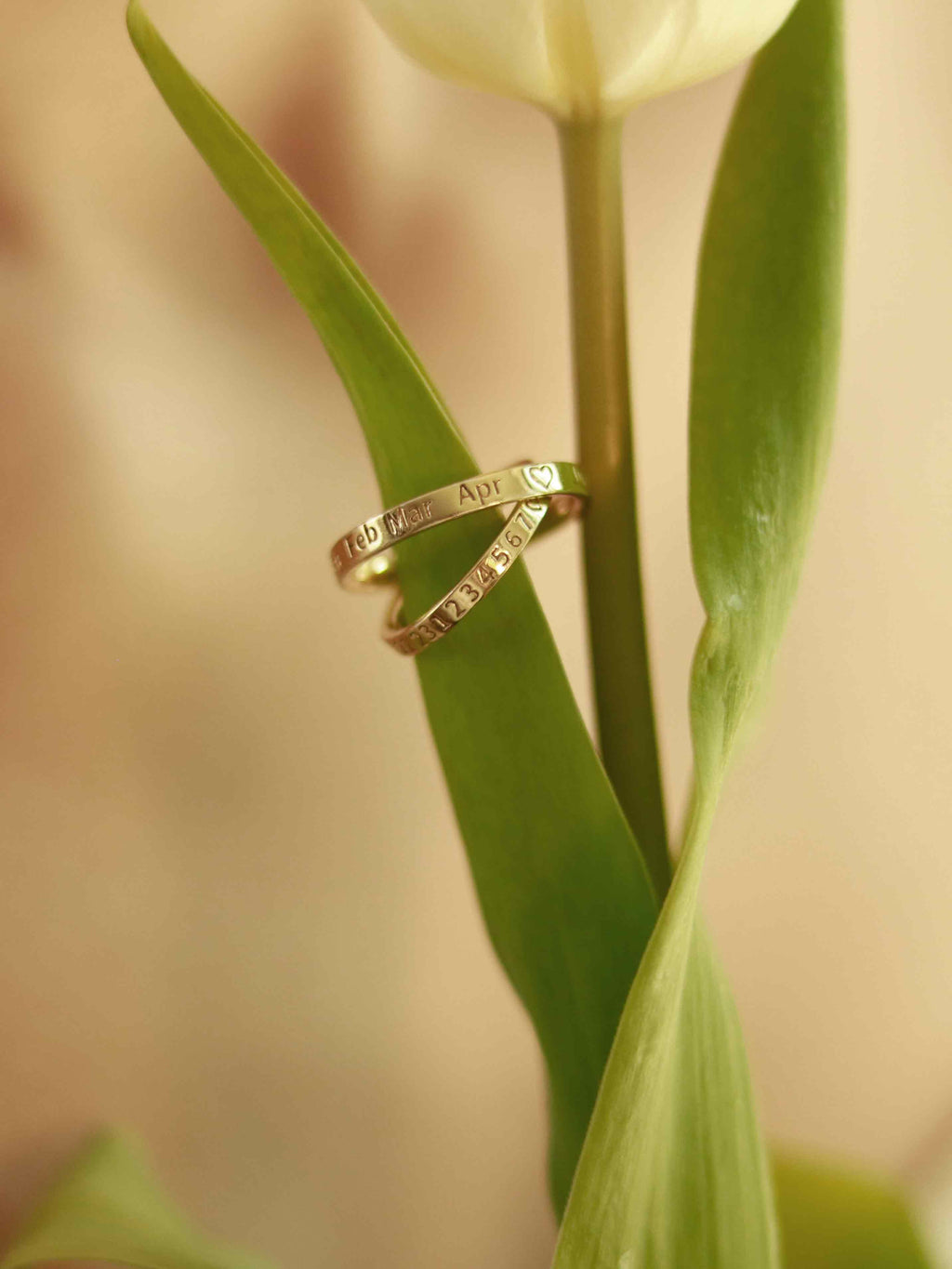 rings engraved with date 
