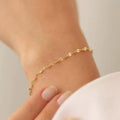 Dainty Sparkle Chain Bracelelt in Solid Gold