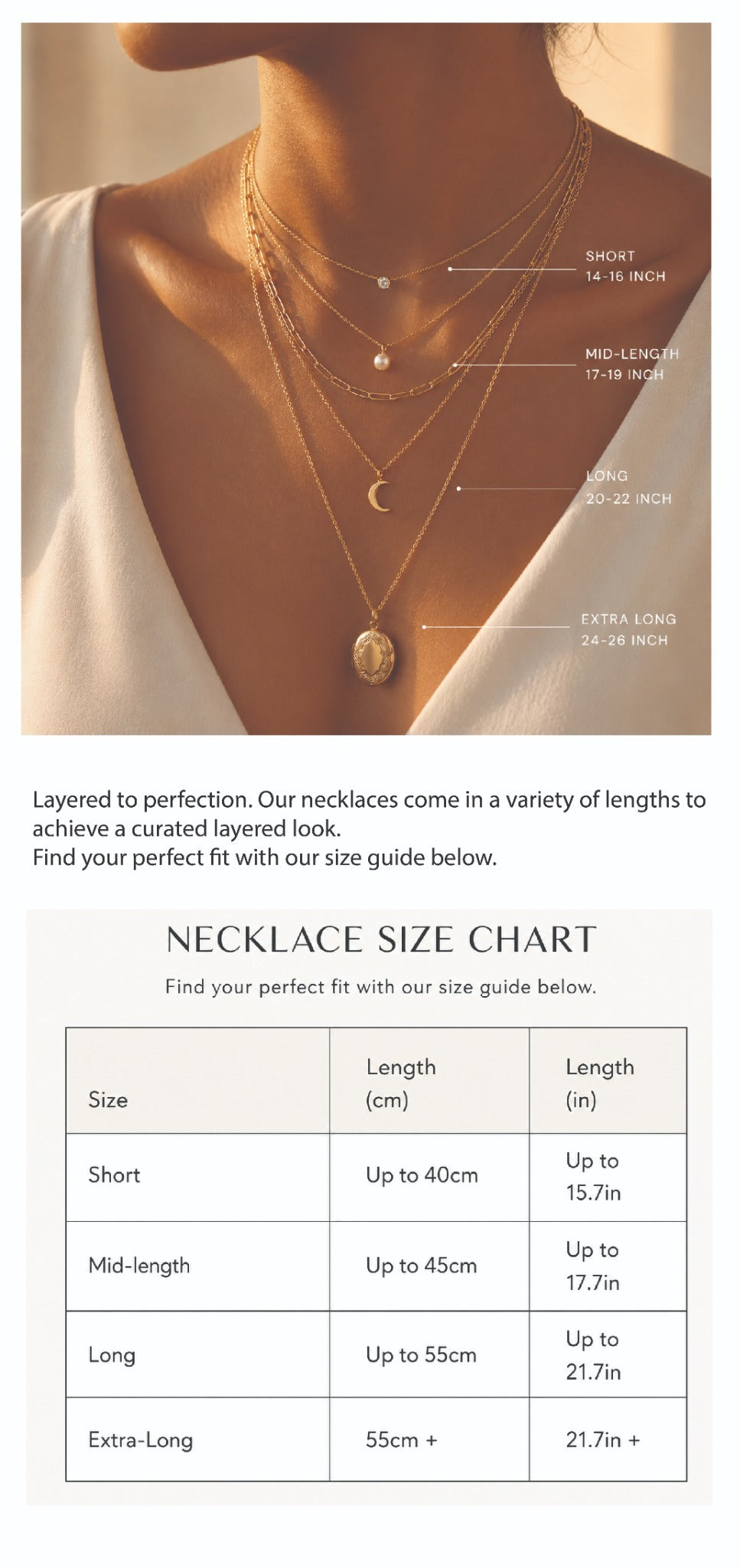 Size Guide - Necklaces