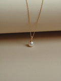 Pearl Pendant Necklace in Solid Gold